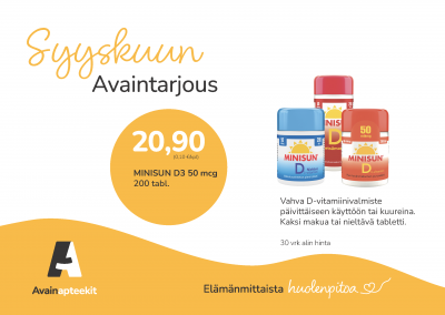 Minisun D3 50mcg 200tbl