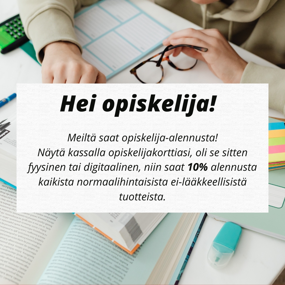 Opiskelijoille -10%!