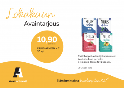 Fiilus arkeen + C 30 kpl