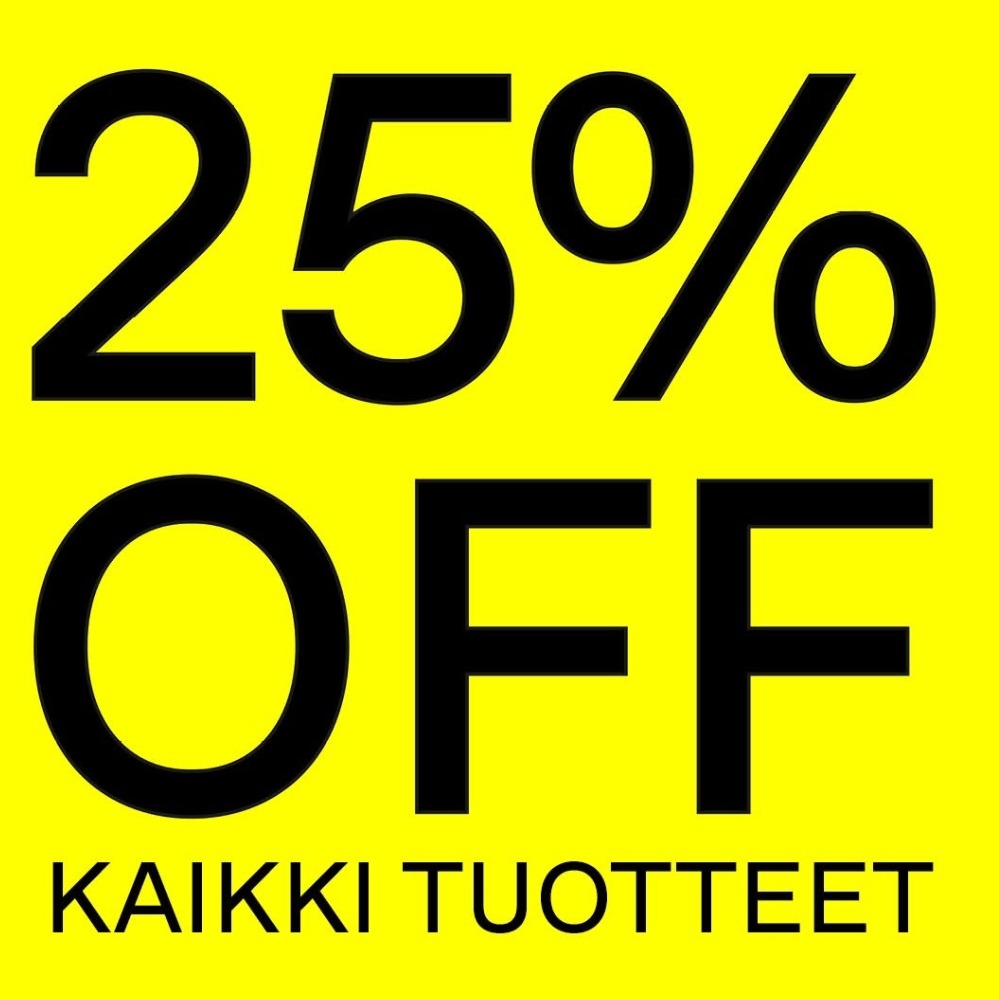 Kaikki tuotteet -25%