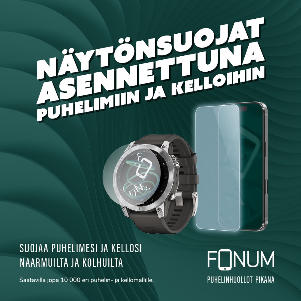 Näytönsuojat asennettuna