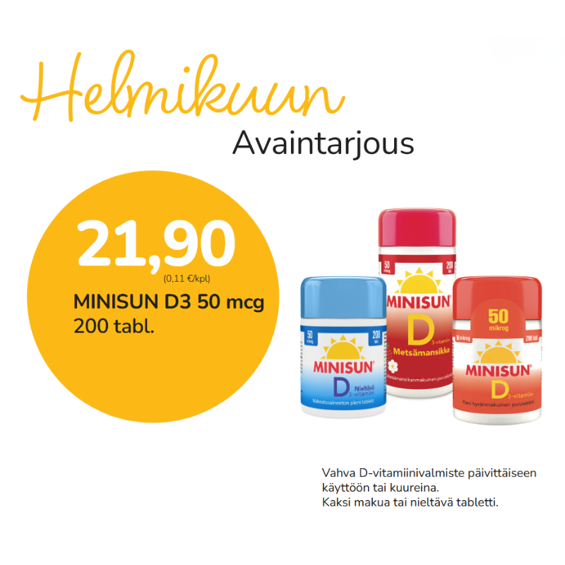 Minisun D3 50mcg 200 tabl