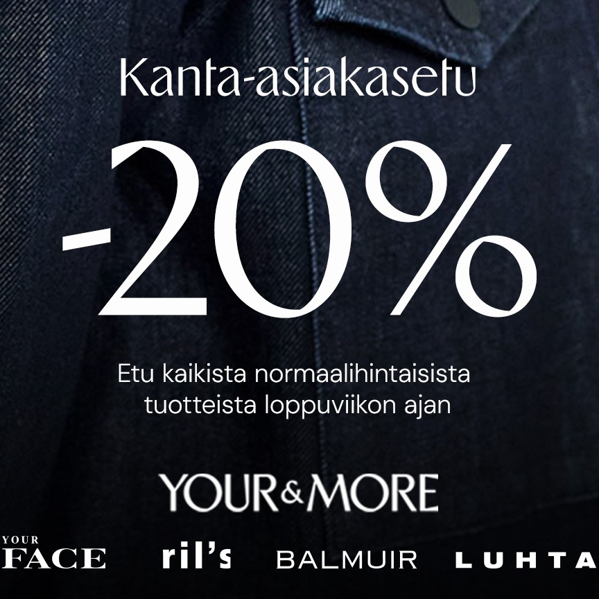 Kaikki tuotteet -20 %