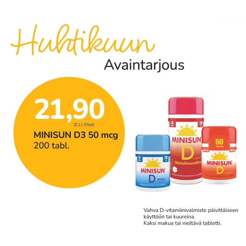 MINISUN D3 50 MCG 200 KPL