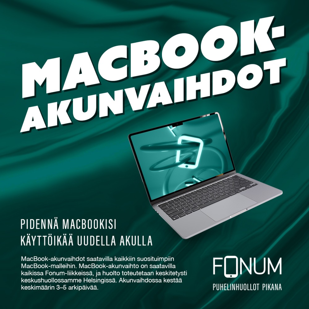 MacBook-akunvaihdot