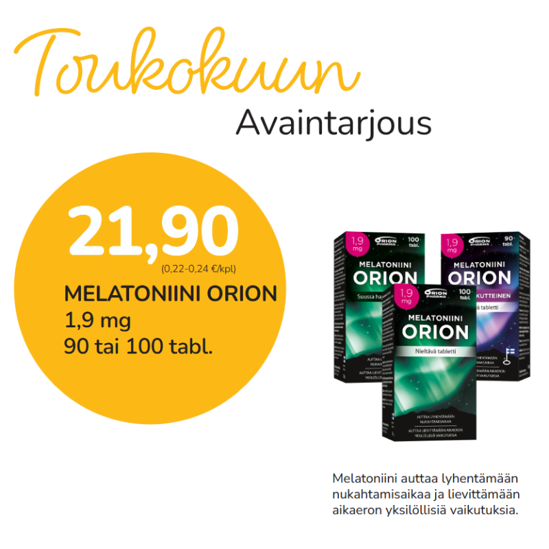 Melatoniini Orion 1,9 mg