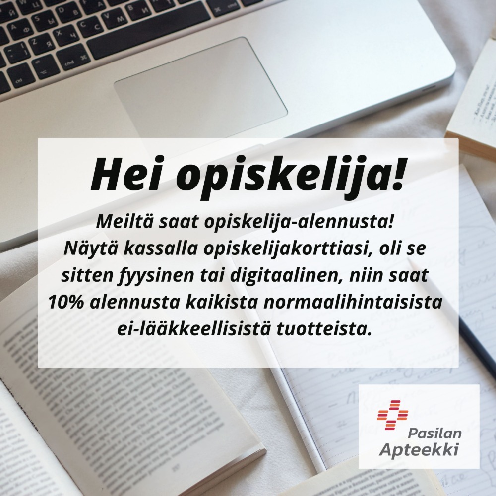 Opiskelijoille -10%!