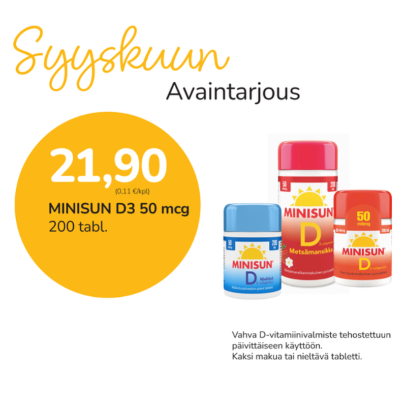 MINISUN D3 50 MCG 200 KPL
