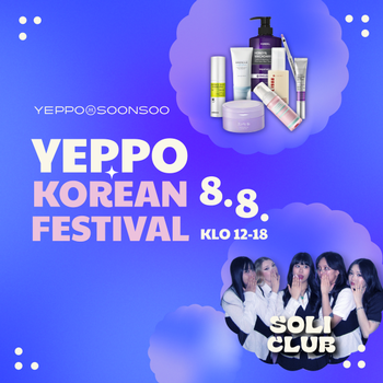 Yeppo Korean Festival 8.8. Klo 12-18 Tapahtuma-aukiolla!